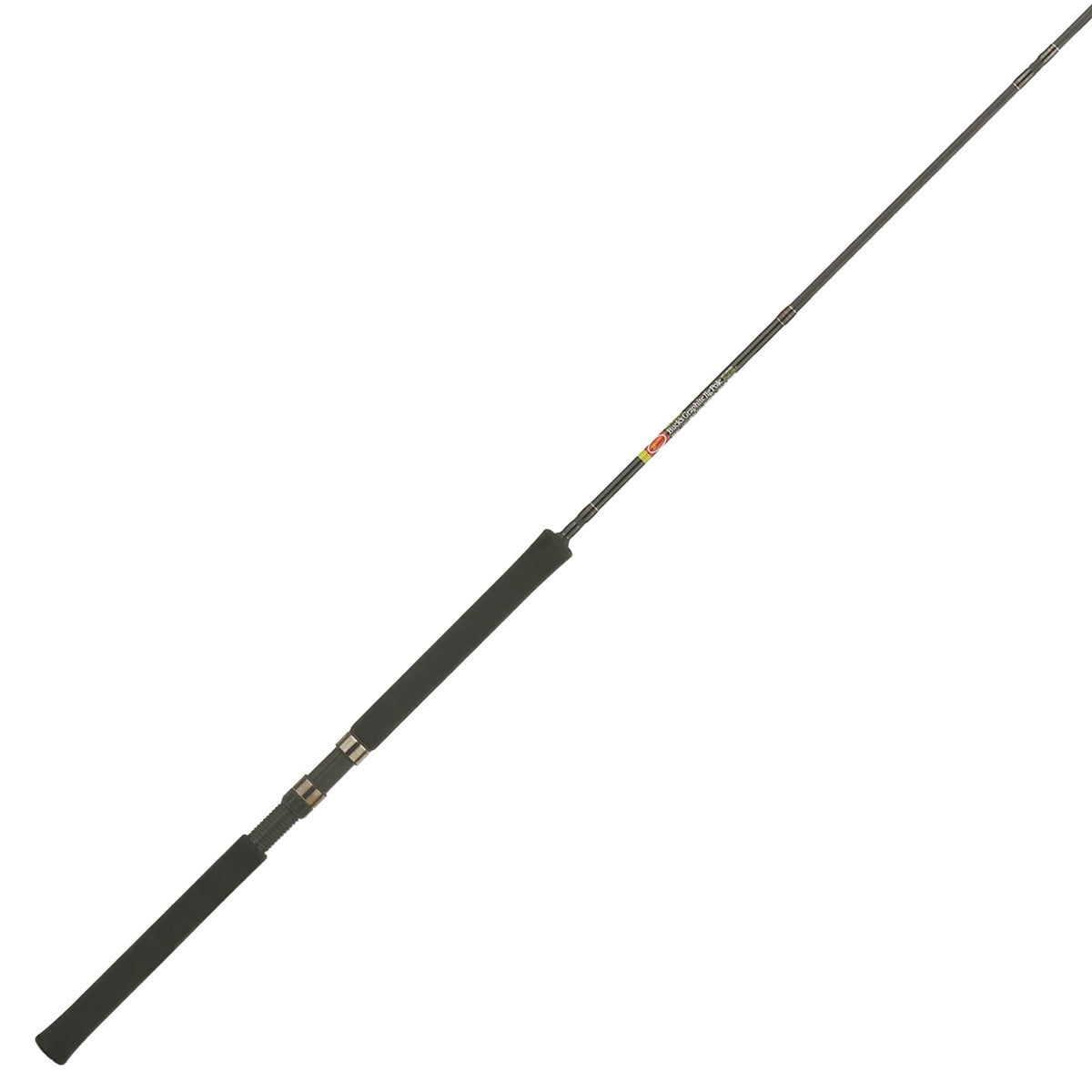 B'n'M Buck's Graphite Jig Pole 11ft, assembled, high sensitivity for precise jigging.