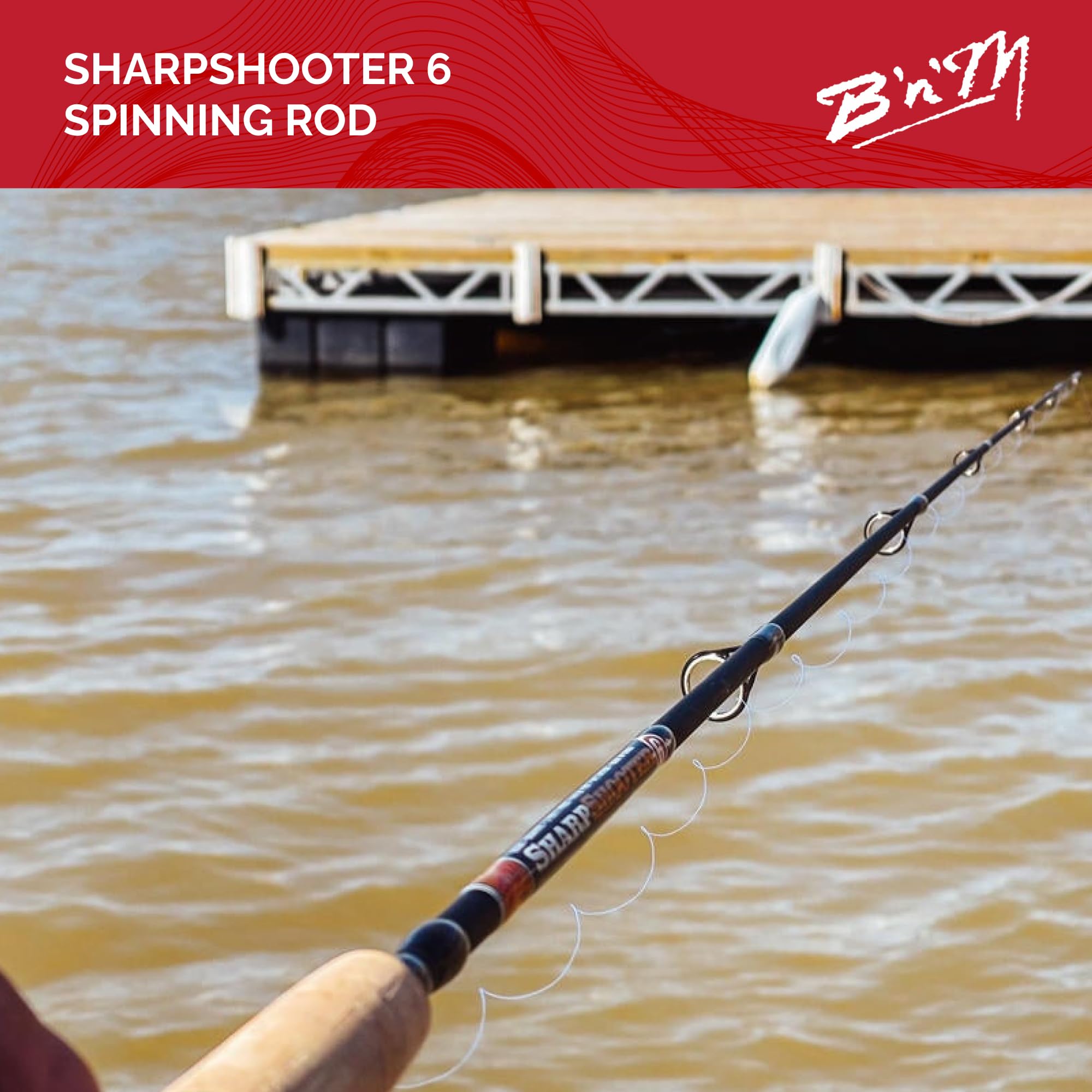 Fixed reel seat with touch system on BnM Sharpshooter SIX rod