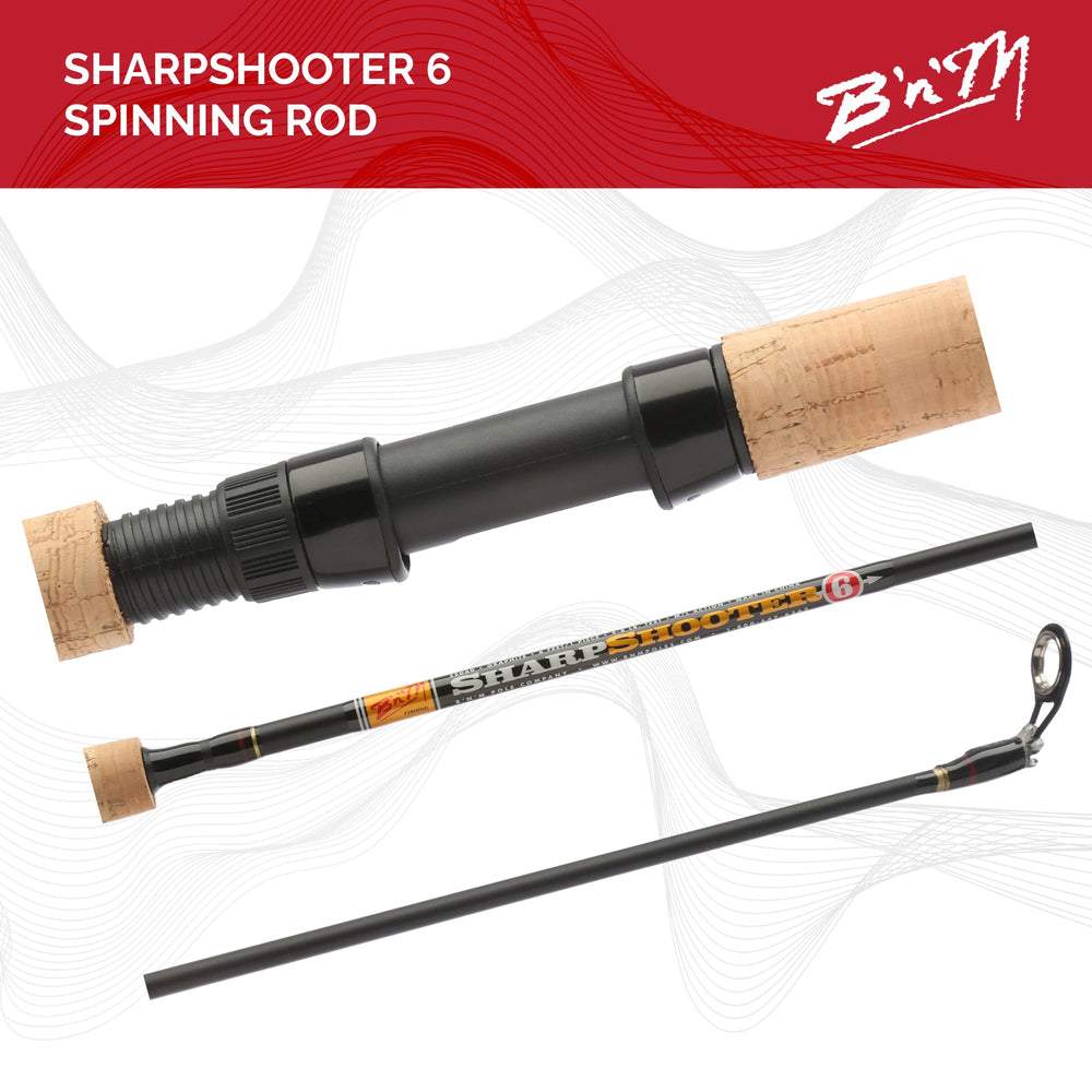 Dyna-Flo guides on BnM Sharpshooter SIX rod