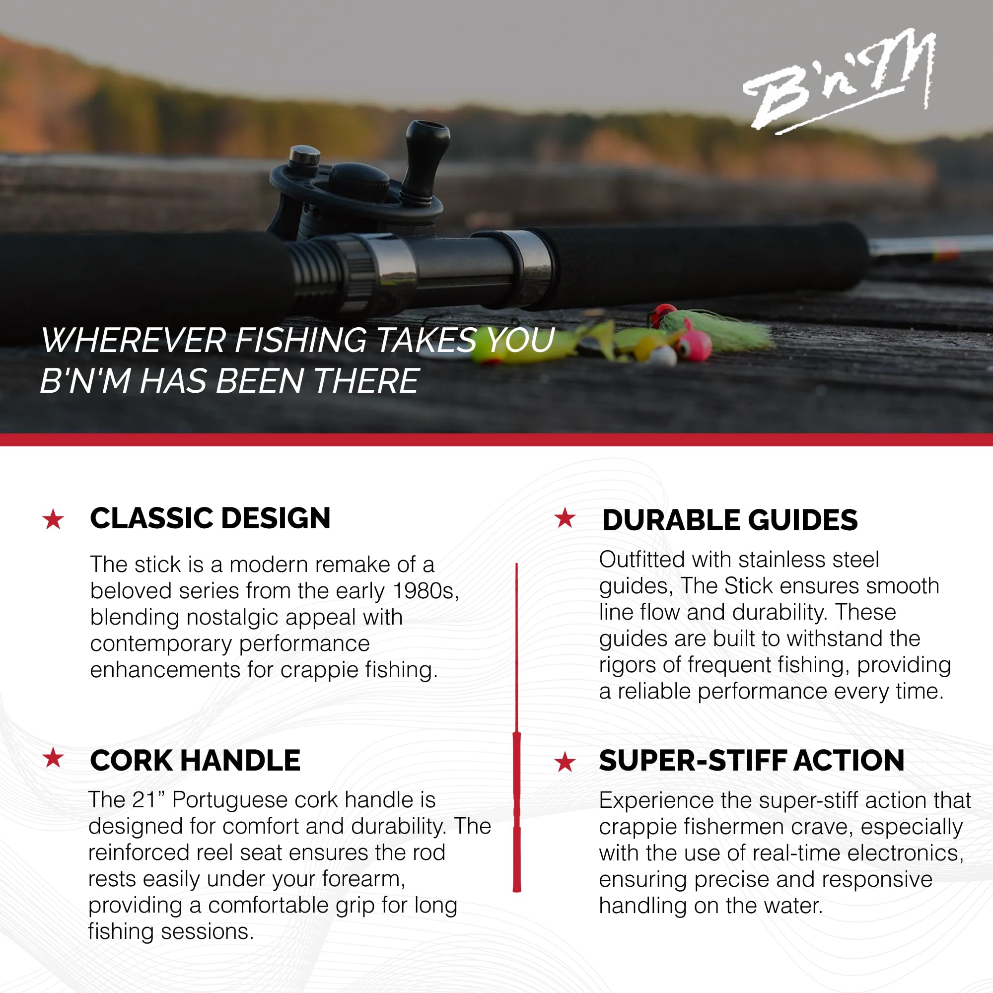 BnM The Super Stick cork handle close up for comfortable grip during long sessions
