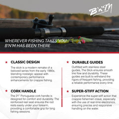 BnM The Super Stick cork handle close up for comfortable grip during long sessions