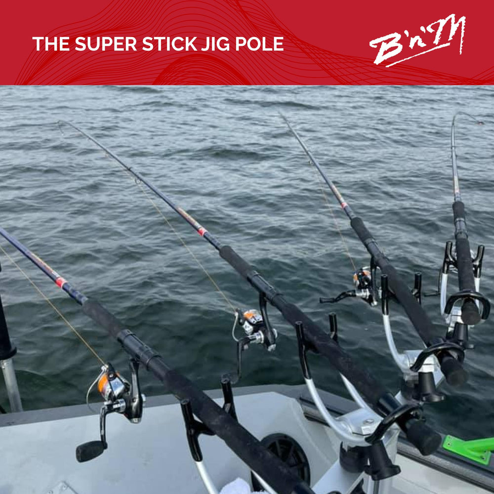 Reinforced reel seat on the Super Stick provides secure gear and reduced fatigue
