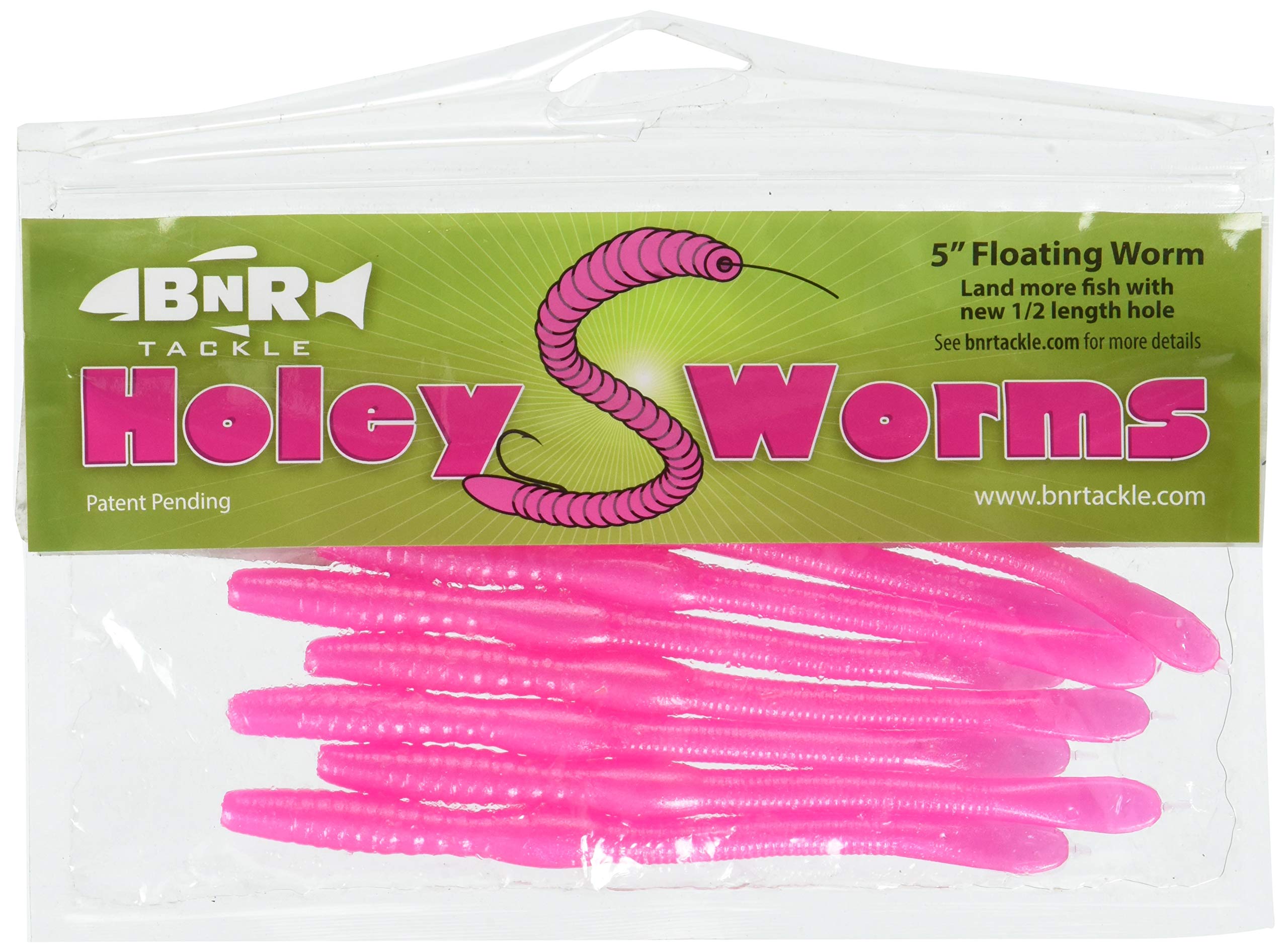 BNR Holey Worms Pink Pearl worm for steelhead fishing with lifelike action