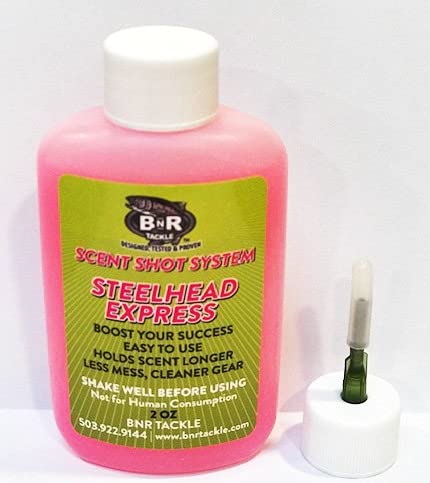 BNR SE Scent Shot Steelhead Express injects scent for enhanced steelhead attraction and extended release.