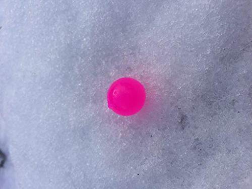 BNR soft beads cerise 20mm drifting naturally in streams to attract steelhead