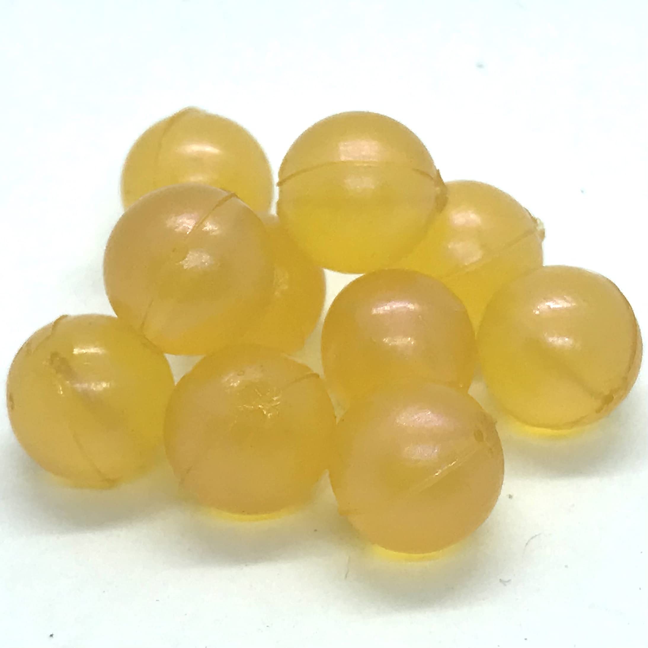 BNR Soft Beads Yeller Roe 12mm for steelhead rigs, neutrally buoyant and easy to rig.