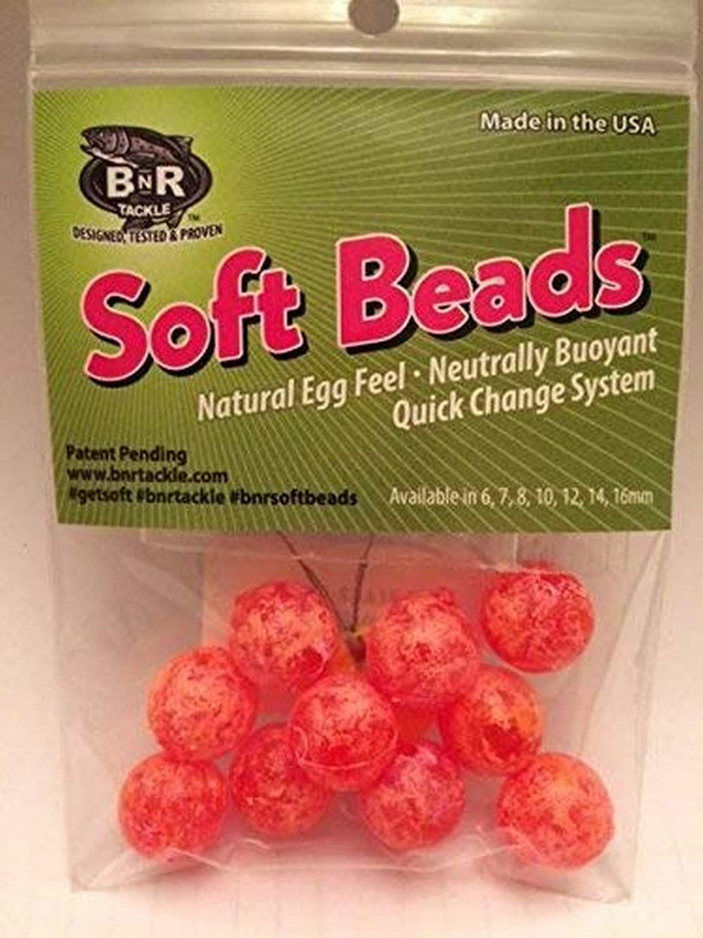 BNR Tackle Soft Beads Clown 16mm drift naturally to attract steelhead