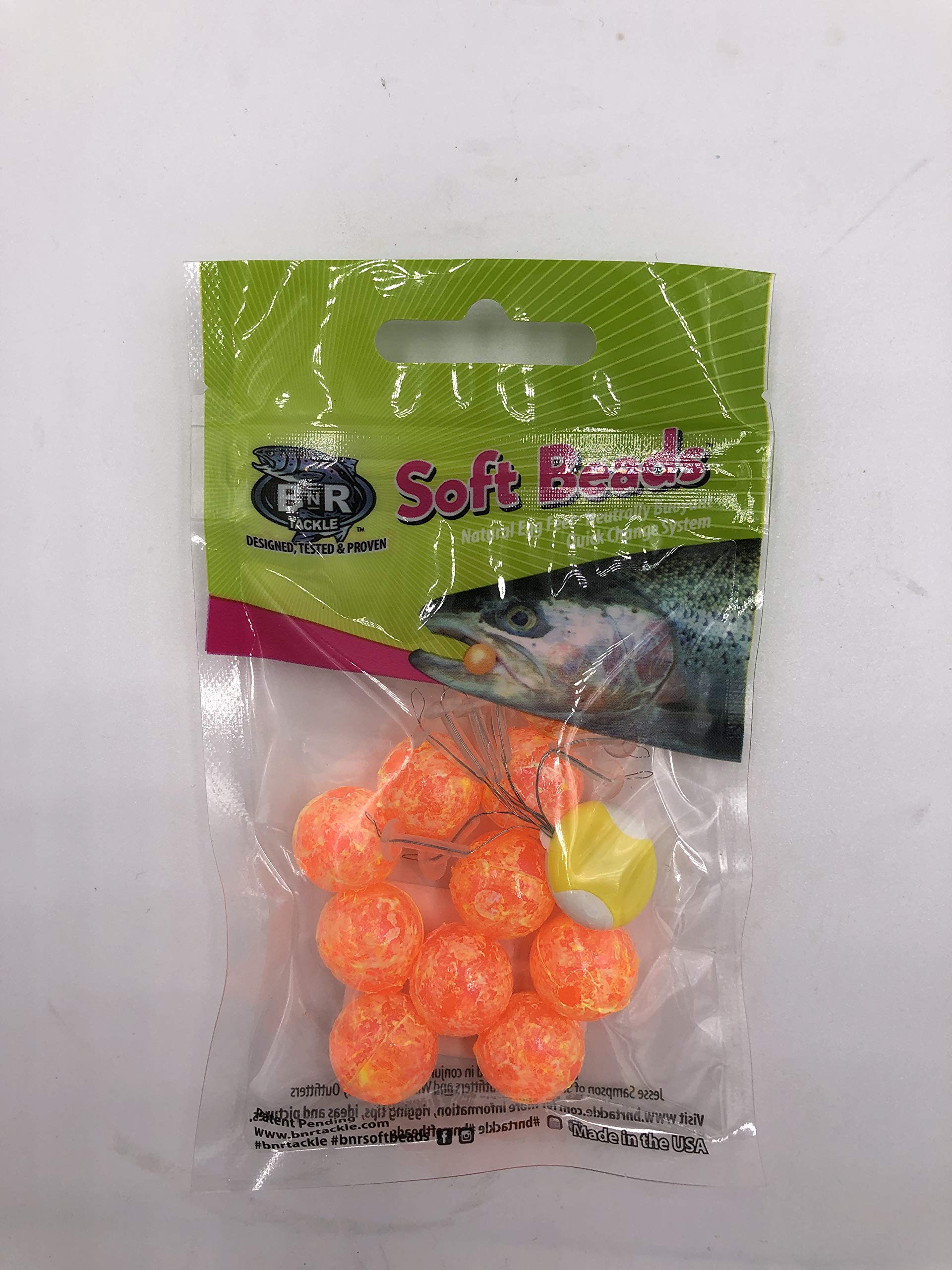 BNR Tackle Soft Beads Lucky 16mm orange for natural egg-like drift in streams