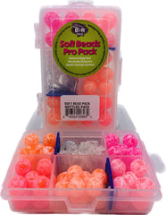 BnR Tackle Soft Beads Mottled Pack display showing 14mm and 16mm sizes