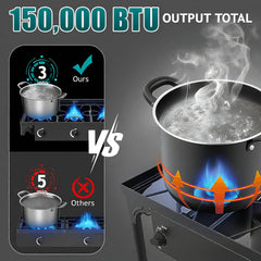 BNSPLY cast-iron burner heads withstand heat and weather for durable cooking.