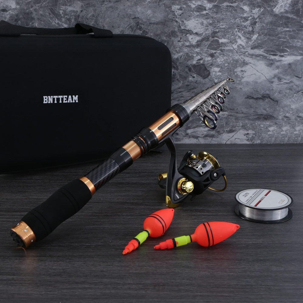 BNTTEAM carbon fiber rod tip glows for night visibility during casts.