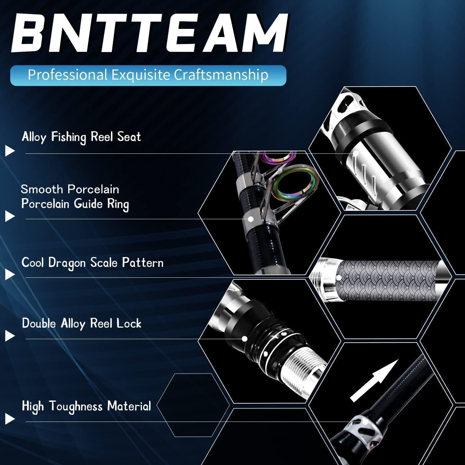 BNTTEAM mini spinning rod 230cm extended, great for family trips.