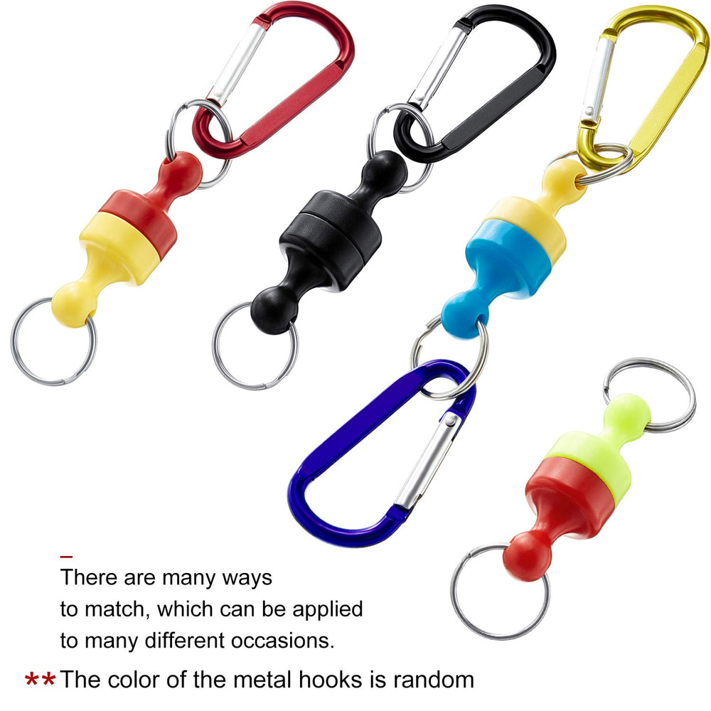 Magnetic net release holder attached to a backpack for easy access