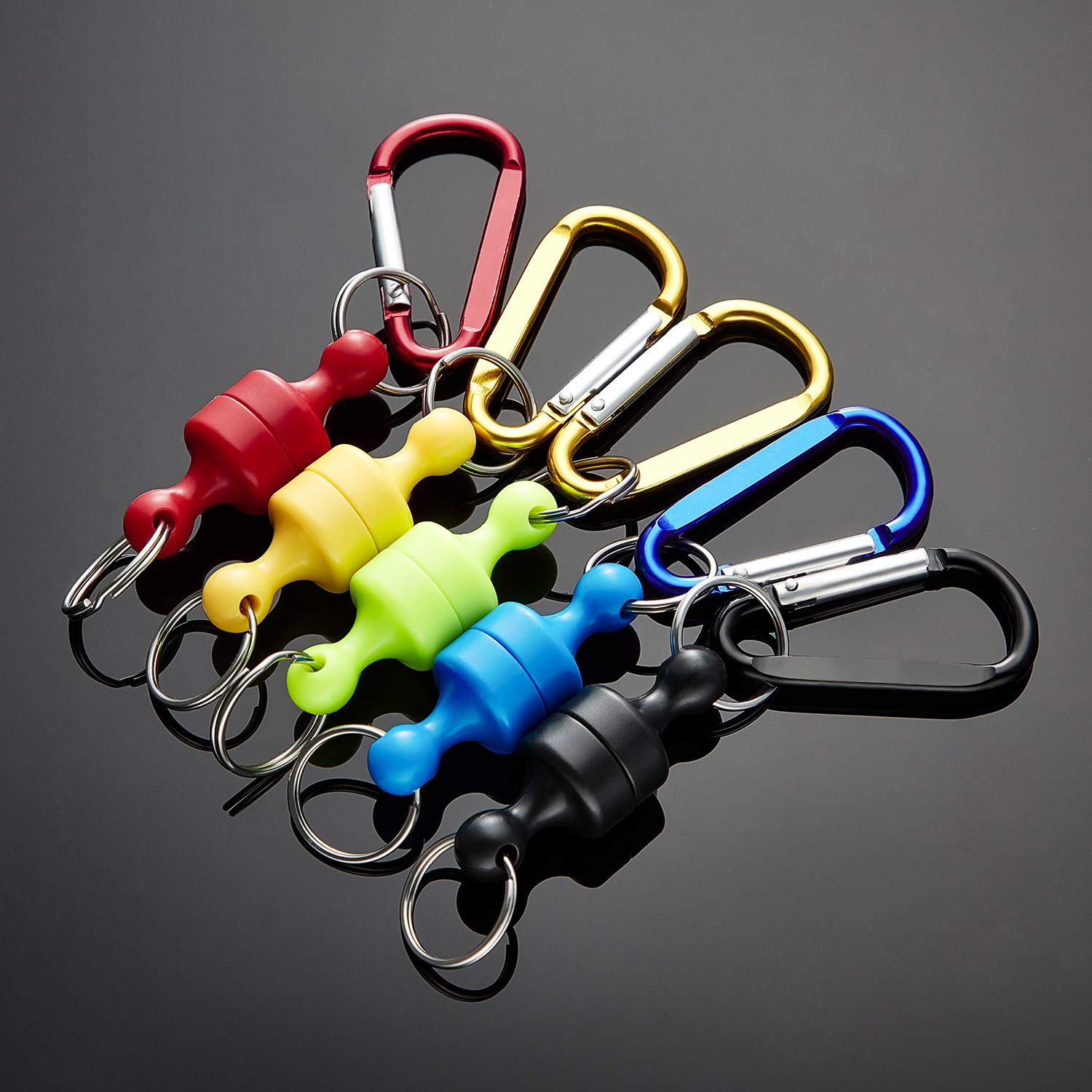 Magnetic net release clips securely holding fishing tools