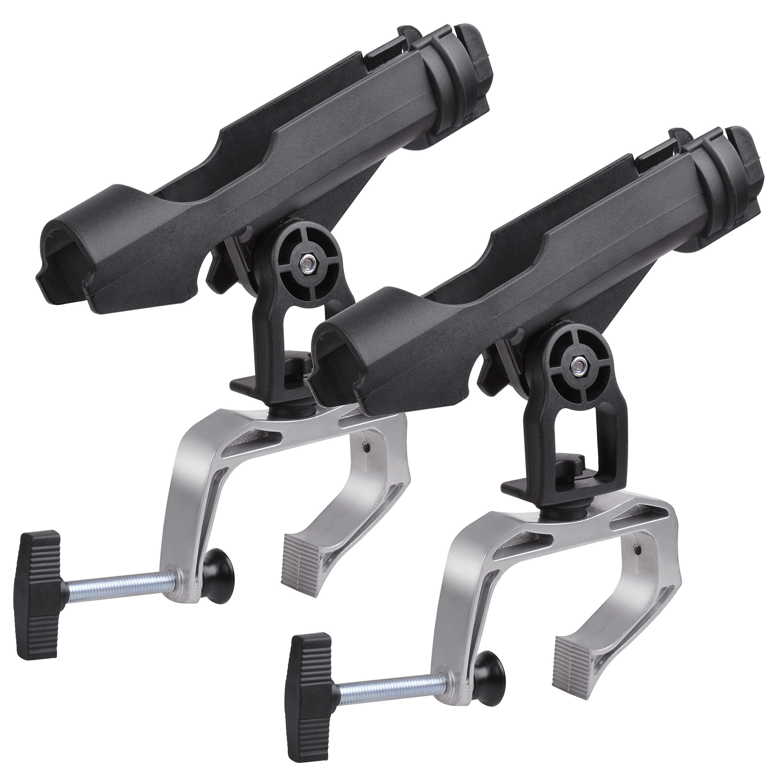 Boat fishing rod holder with 360-degree rotation