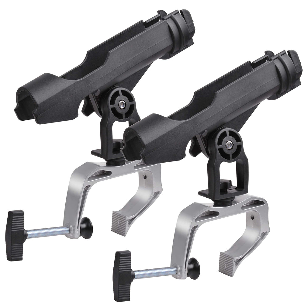 Boat fishing rod holder with 360-degree rotation