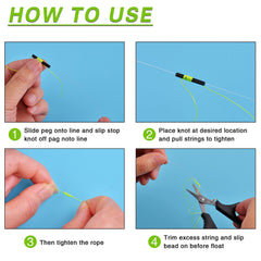 Three-color bobber stop set