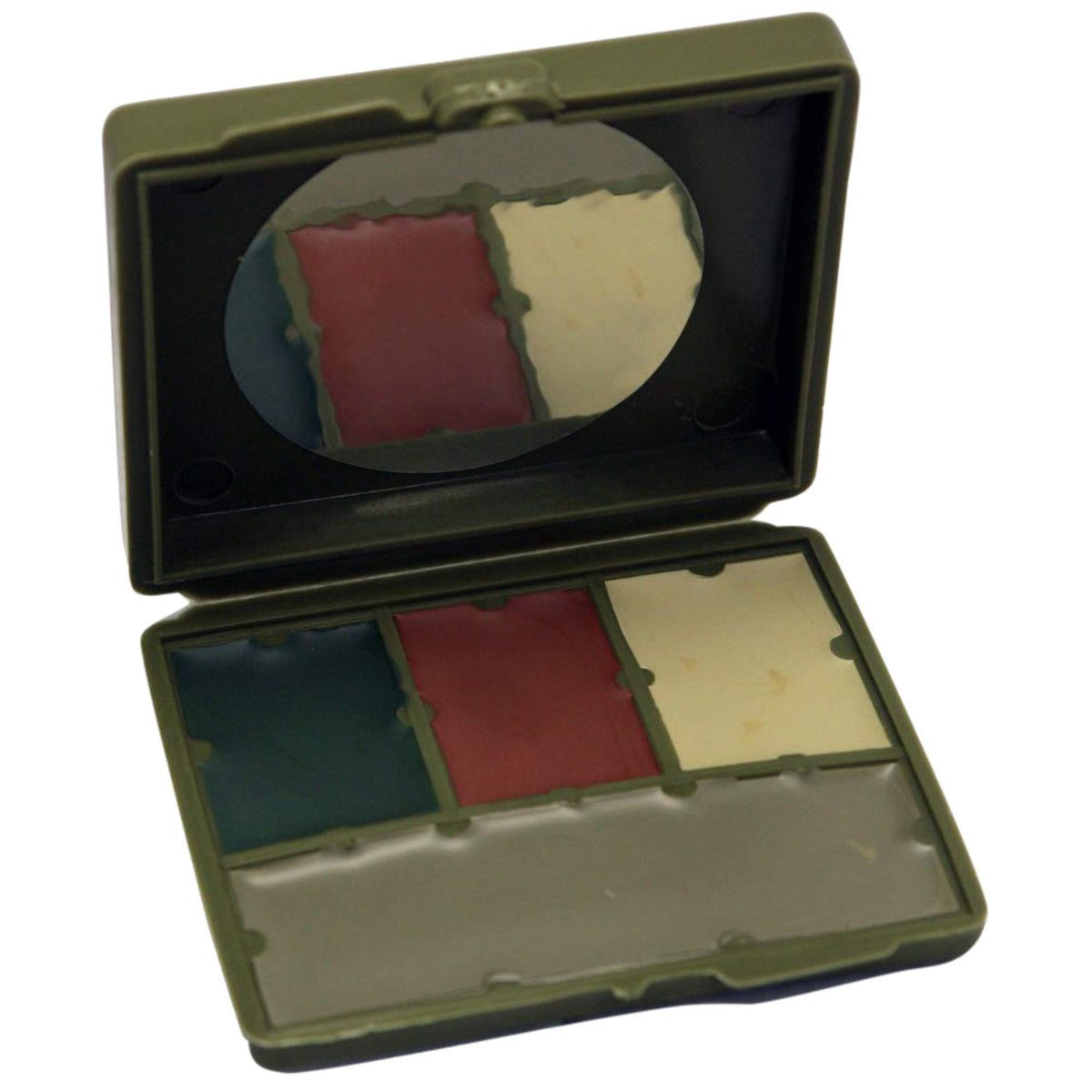 Bobbie Weiner camouflage face paint compact with unbreakable mirror for field use