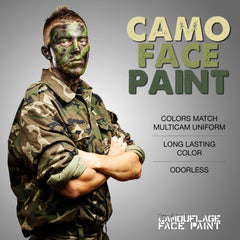 Bobbie Weiner camouflage face paint Loam shade blends with MultiCam uniforms