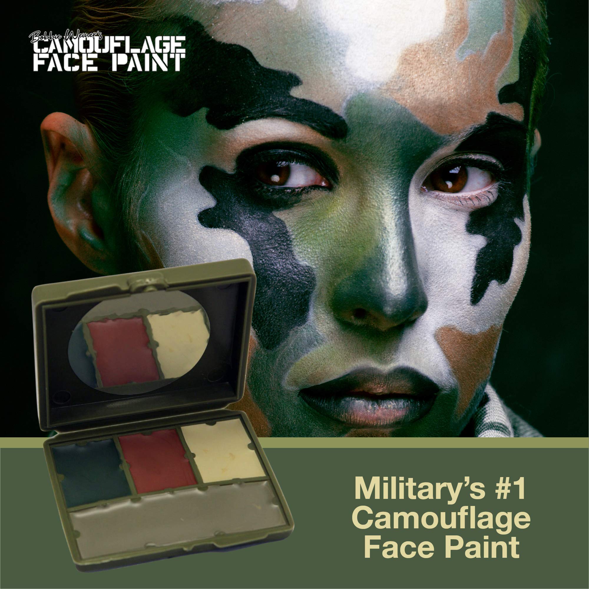 Bobbie Weiner camouflage face paint Sand shade blends with MultiCam uniforms