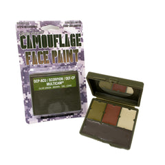 Bobbie Weiner Scorpion camouflage face paint palette for Multicam use, odorless and easy to wash off