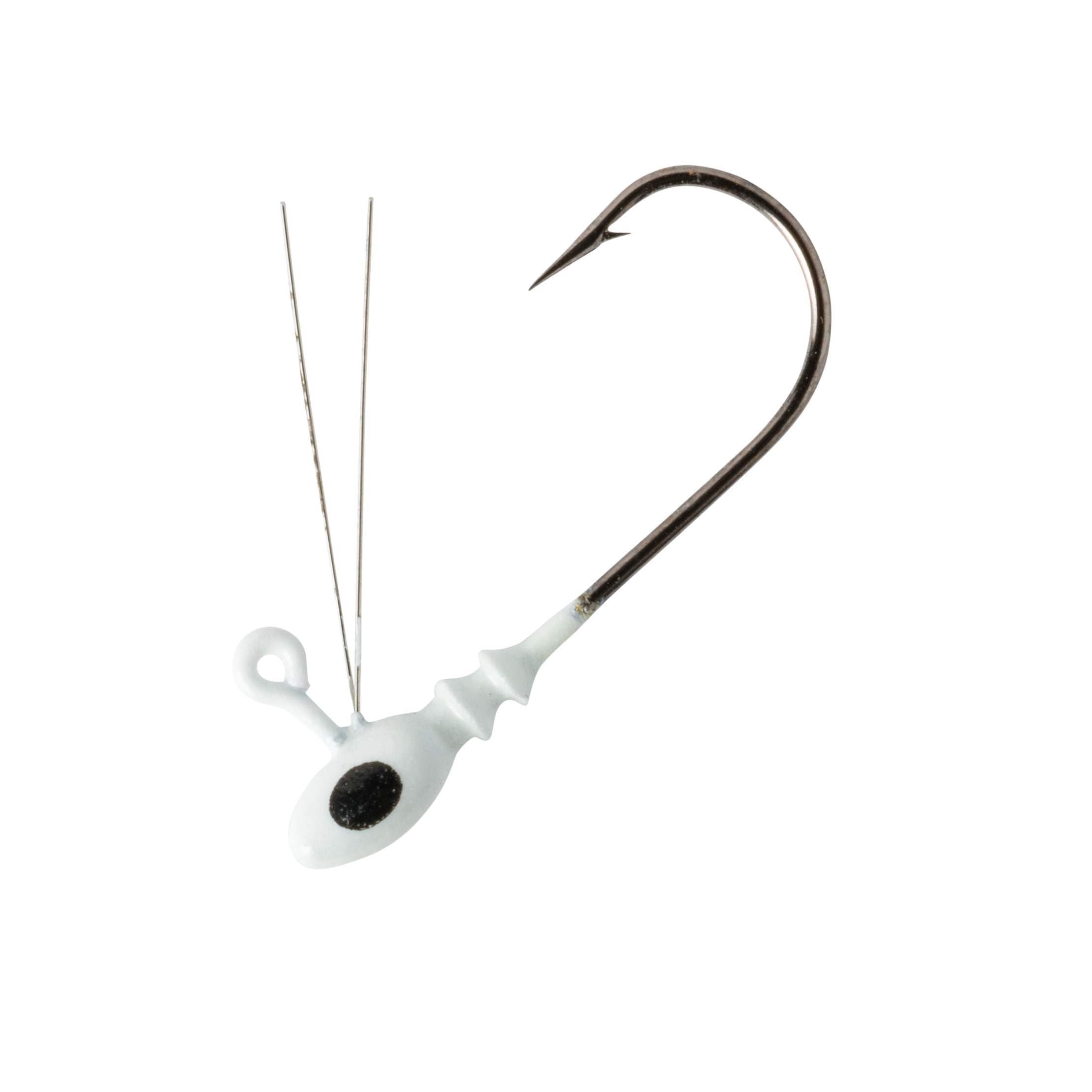 Bobby Garland Brush Off Jig Head Mo Glo Ghost profile view for brush-friendly crappie rigs.