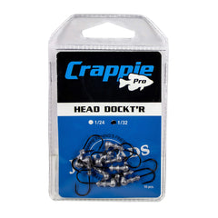 Bobby Garland Crappie Pro Jig Heads with bait-keeper barb showing secure bait hold.