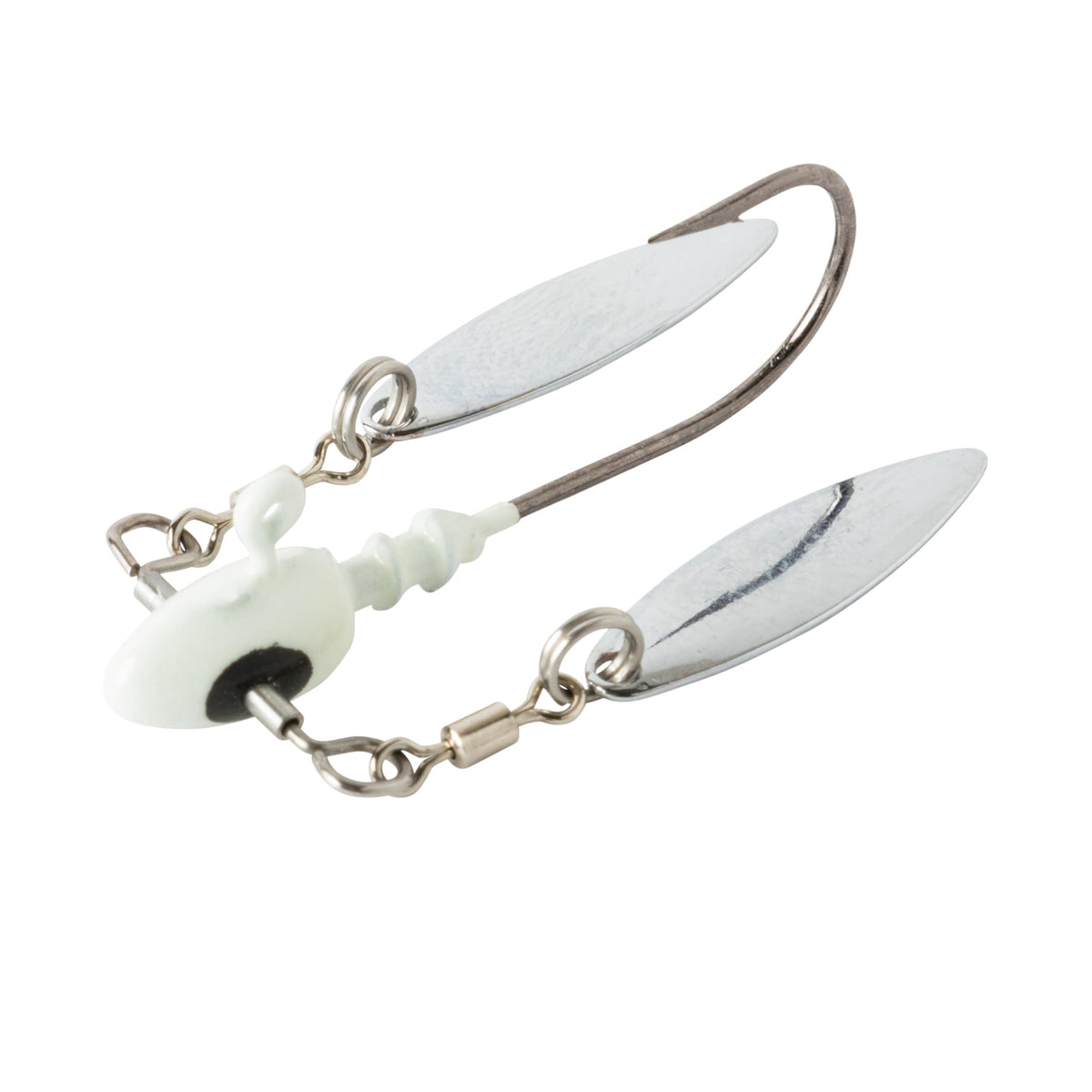 Bobby Garland Head Turn'R Jig Head Mo Glo Ghost 1/16 oz showcasing sharp hook and bait keeper.