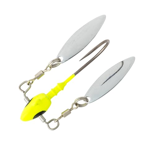 Head Turn'r jig head showing twin willow blades providing 360-degree action.