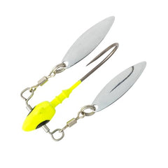 Head Turn'r jig head showing twin willow blades providing 360-degree action.