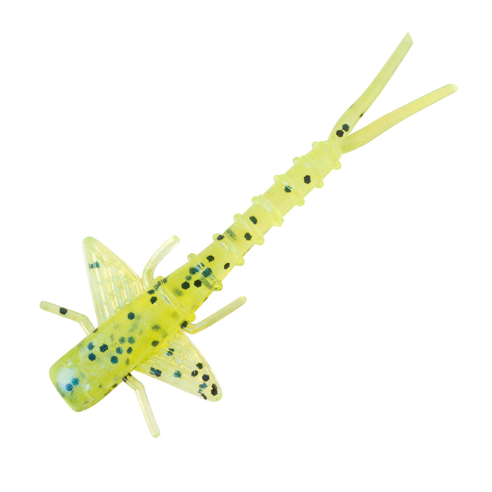 Bobby Garland Itty Bit Mayfly natural profile for crappie lure.