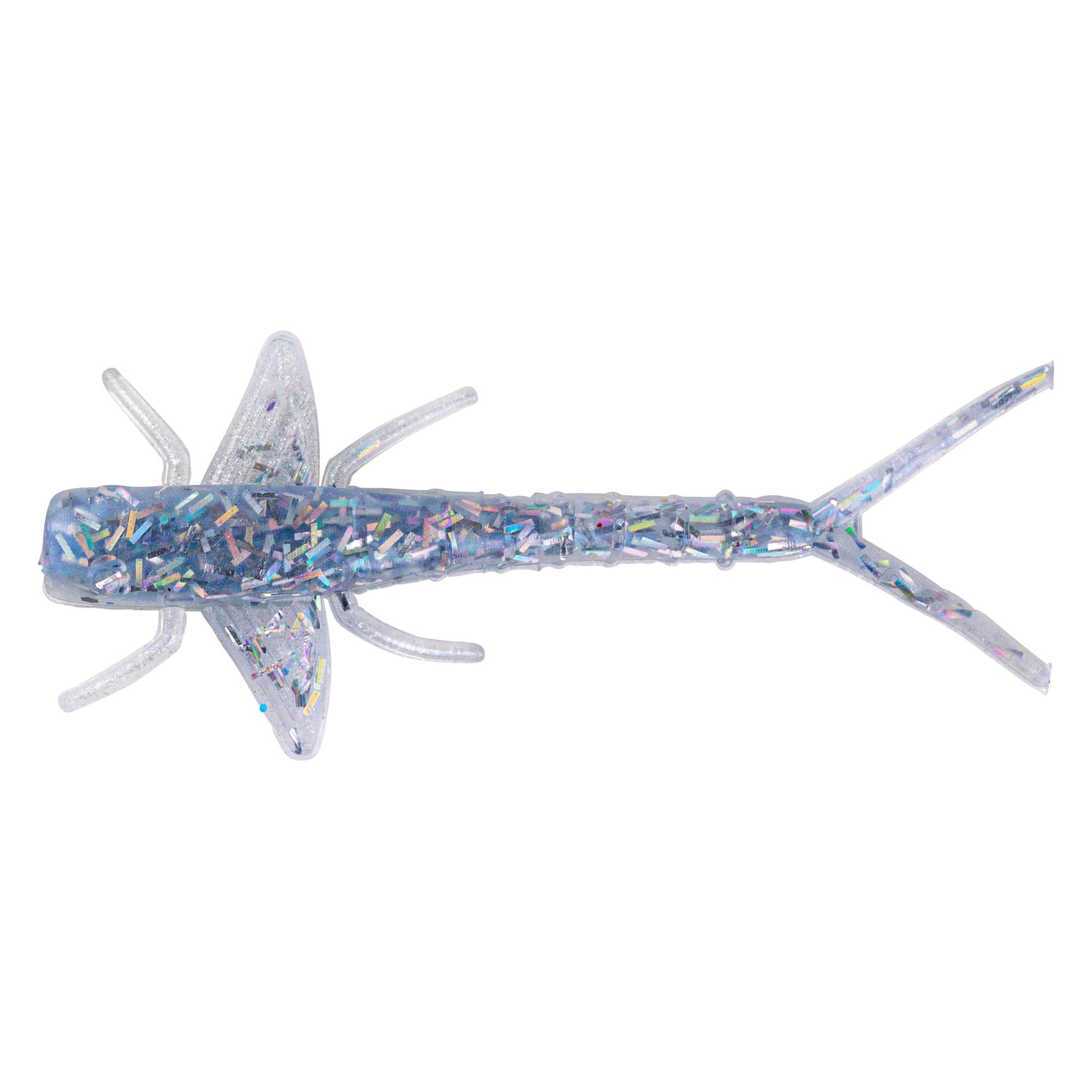 Bobby Garland Mayfly Blue Ice 2-1-4 inch appearance, anatomically correct body for panfish jigging.