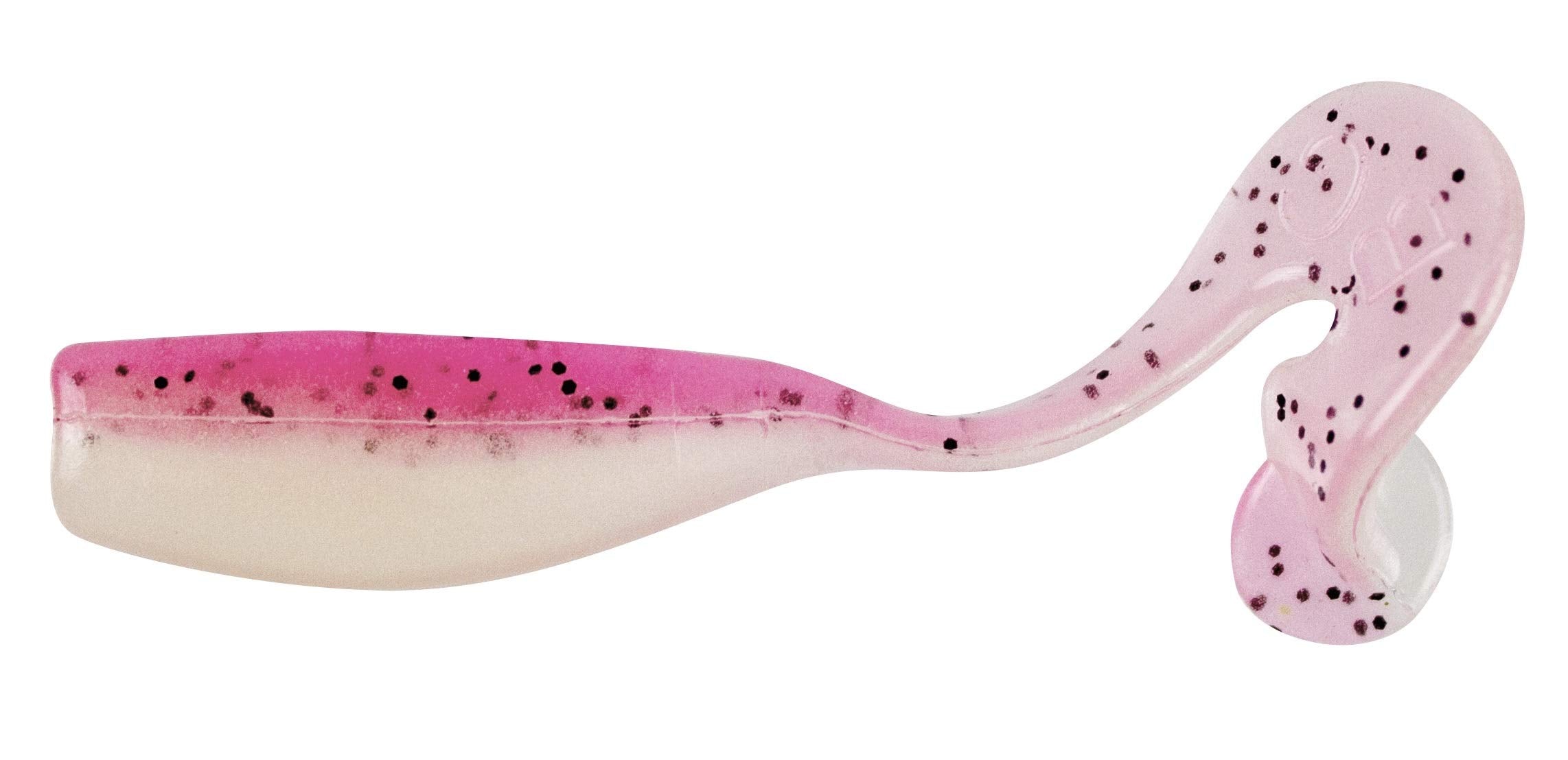 Bobby Garland Mo' Glo Stroll'R pink phantom sideview for crappie, showing action and profile