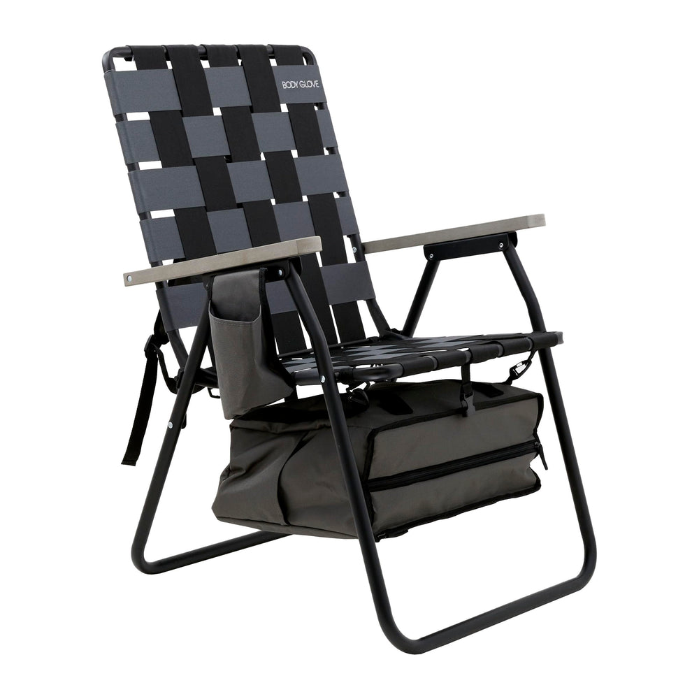 Detachable cooler bag on Body Glove Colorado Chair keeps drinks within reach on trips.