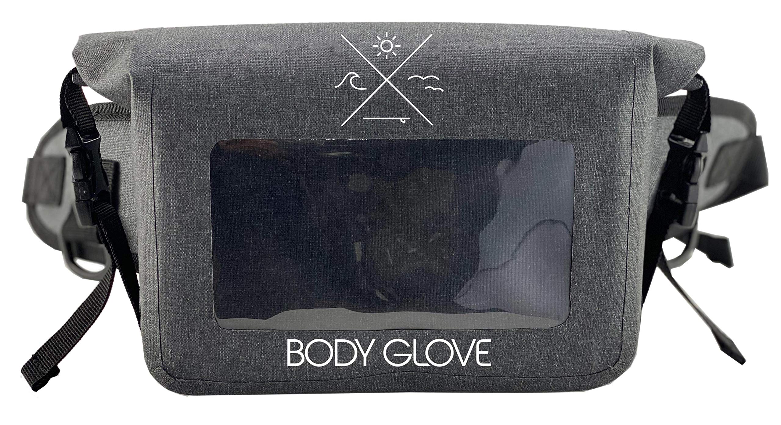 Body Glove Costa hip pack on beach offering water-friendly convenience