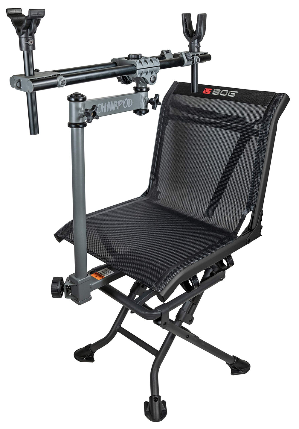BOG ChairPod base view shows solid stability on uneven ground for steady shots