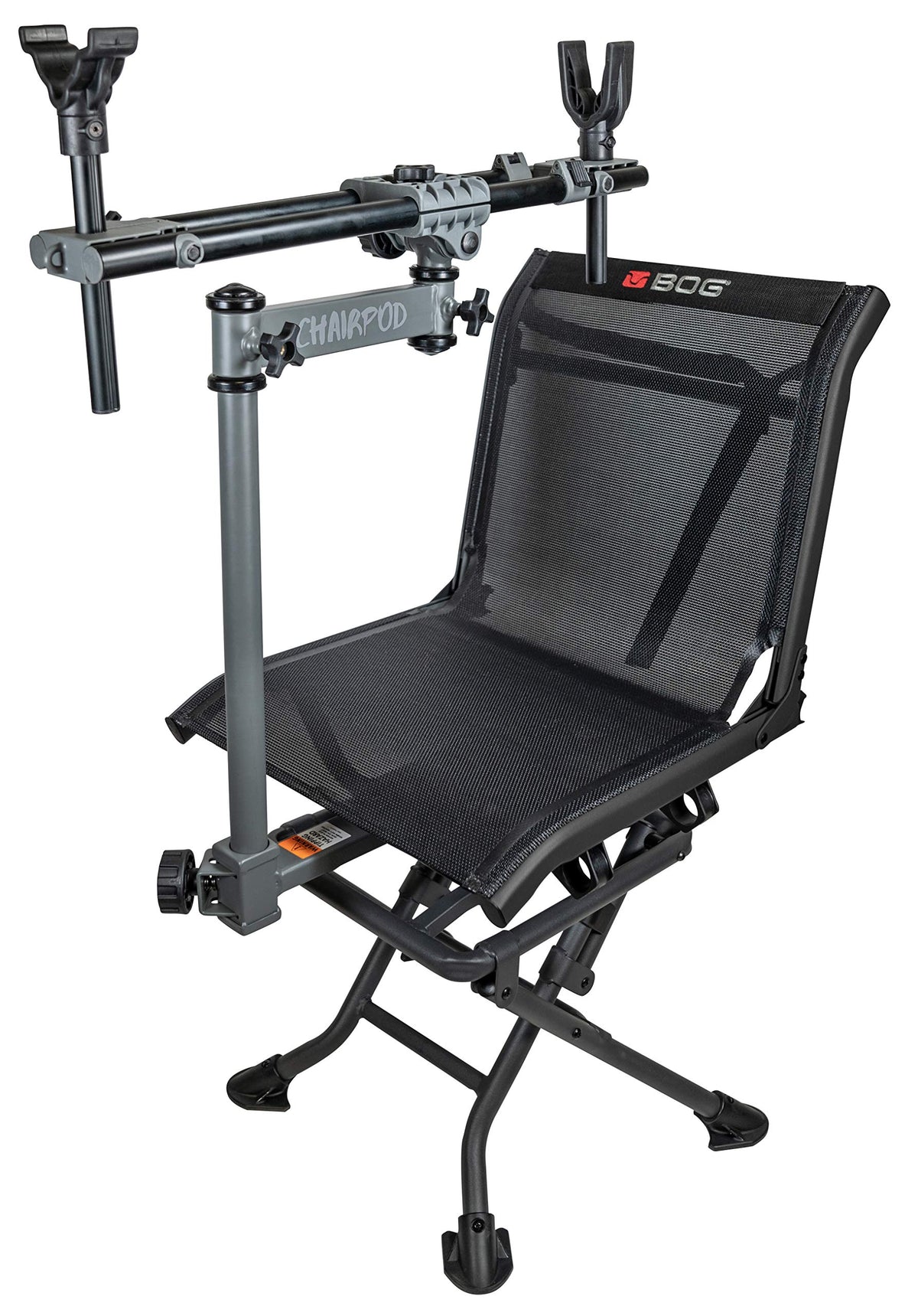 BOG ChairPod base view shows solid stability on uneven ground for steady shots