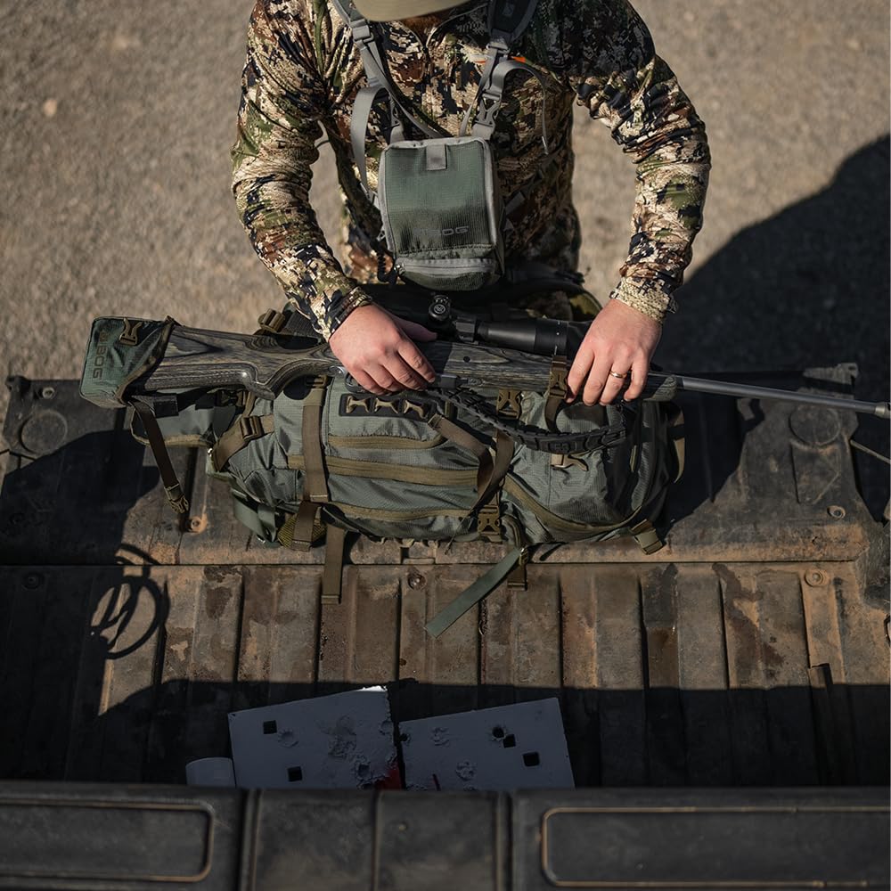 BOG detachable carry boot supports gun or bow during approaches.