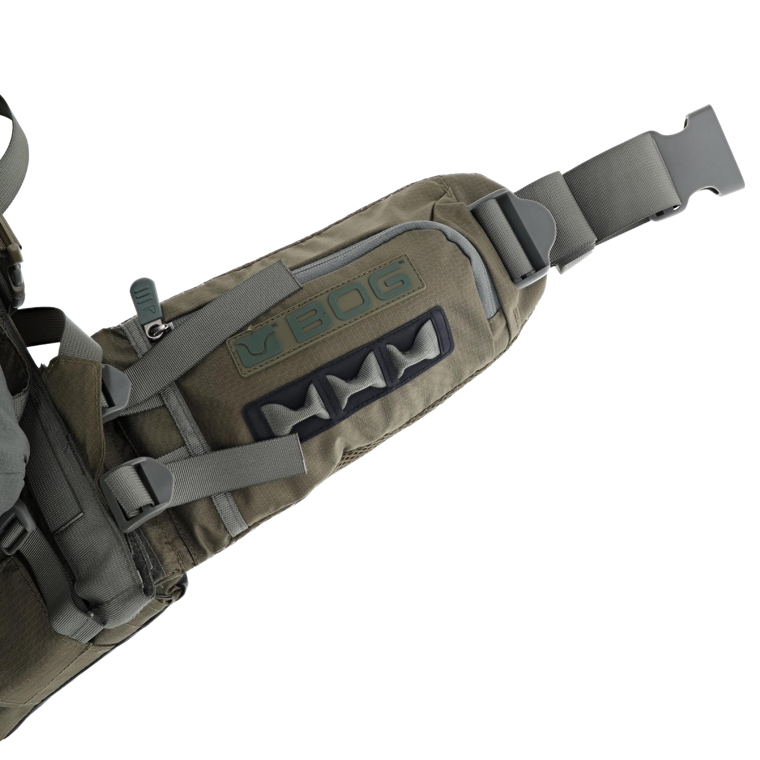 BOG Inception adjustable sternum strap demonstrates secure, comfortable fit.