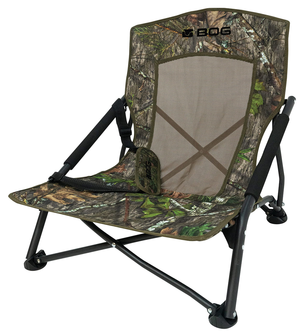 BOG Low-Profile Turkey Chair deployed quietly for stealthy field sits.