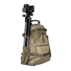 BOG Prevail Day Pack side pocket view highlighting retractable bottle pocket for hydration