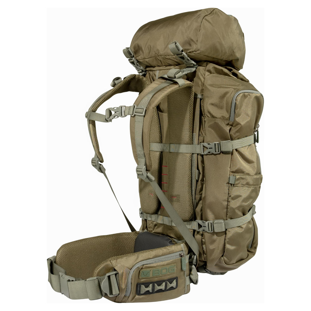 BOG quick-attach buckle system enables flexible carrying configurations.