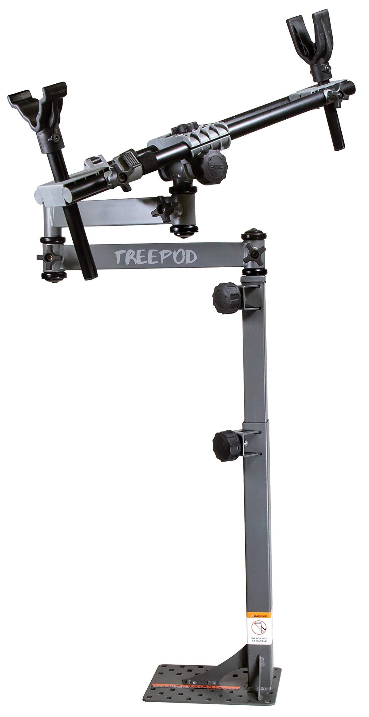 BOG TreePod hunting rest demonstrating stability on uneven terrain for steady shots