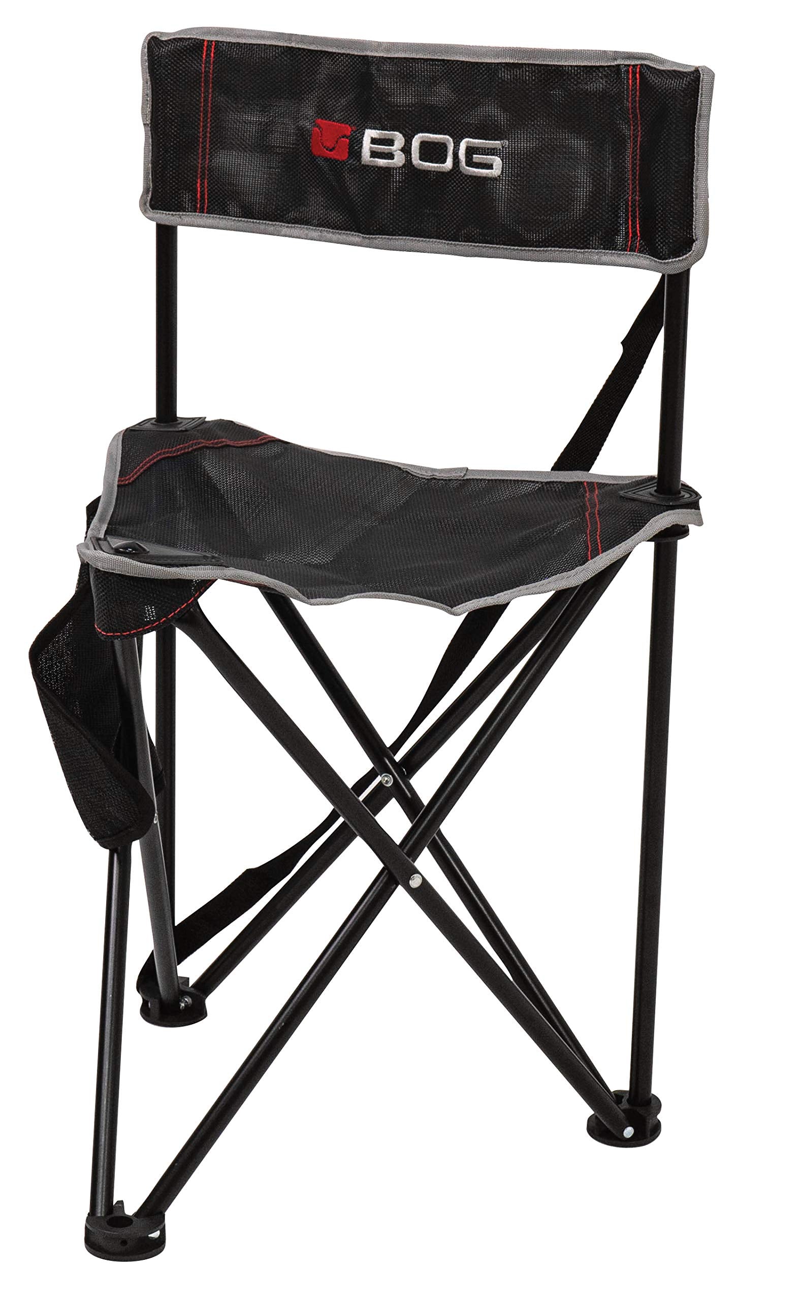 BOG Triple Play chair assembled dimensions showing sturdy field seating