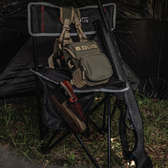 BOG Triple Play chair collapsed for easy packing and transport
