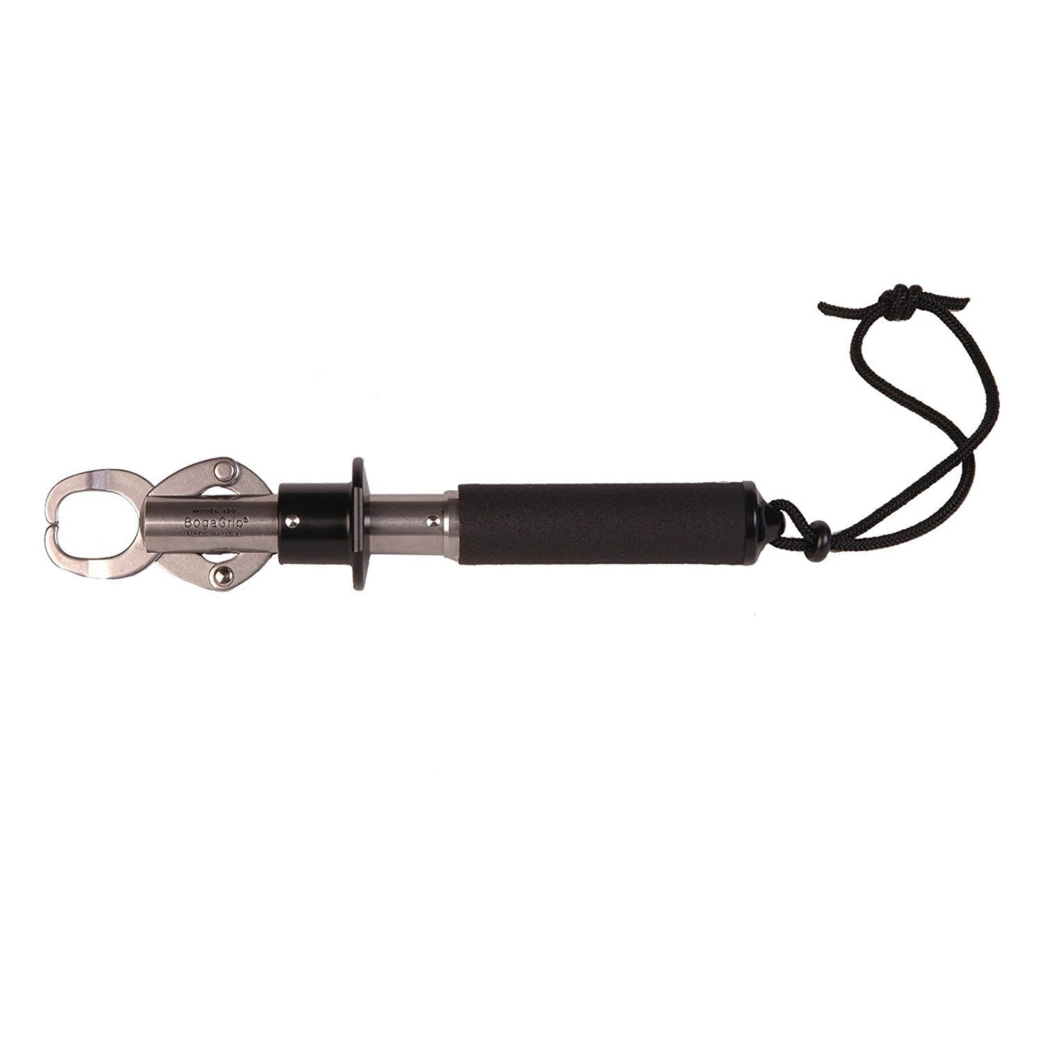 BogaGrip Fish Scale Model 130 in use—secure grip for safe, controlled weighing on the boat.