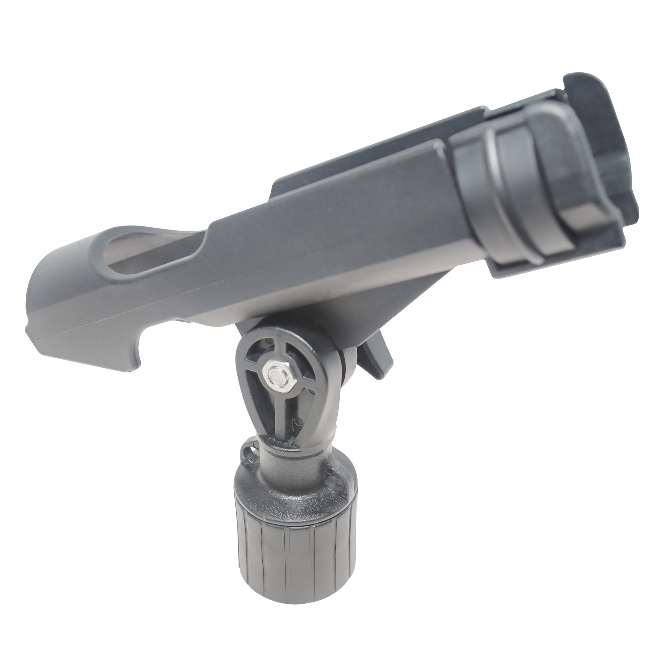 Rod holder installed on a fishing boat side