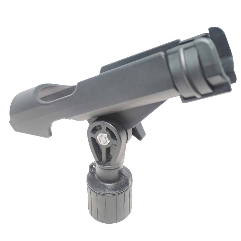 Rod holder installed on a fishing boat side
