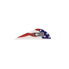 Bohning American Flag Blazer Vane 2 in length – full vane on white background