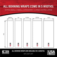 Bohning arrow wraps self-adhesive application illustration for easy setup.